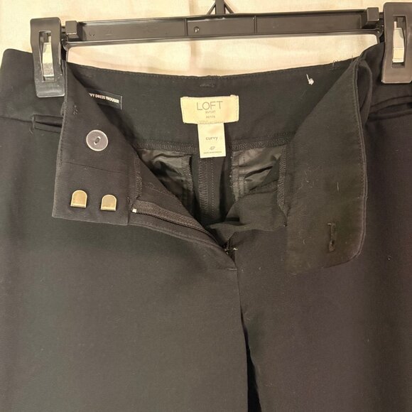 LOFT Curvy Dress Trousers 4P Black Bootcut Career Pants - Picture 3 of 8